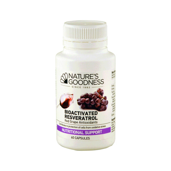 Nature's Goodness Bioactivated Resveratrol (Red Grape Antioxidant) 60c