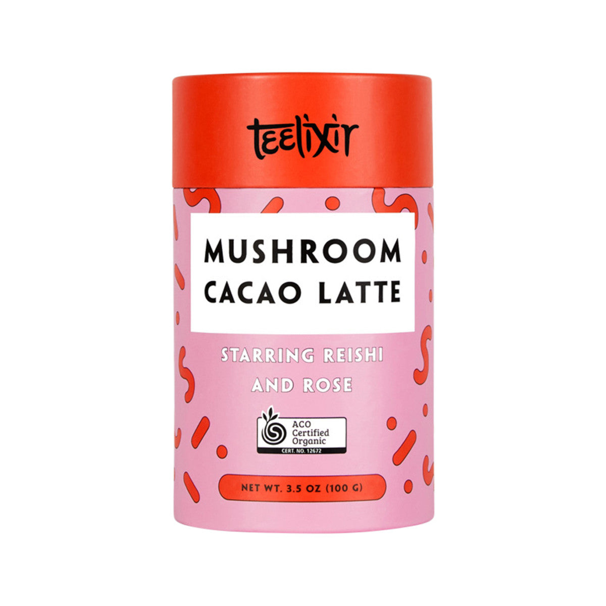 Teelixir Organic Mushroom Cacao Latte (Starring Reishi and Rose) 100g